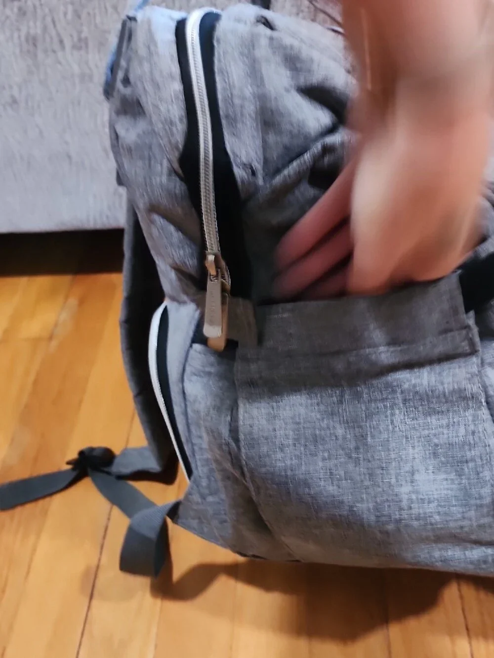 KeaBabies Original Diaper Bag Backpack - Classic Gray